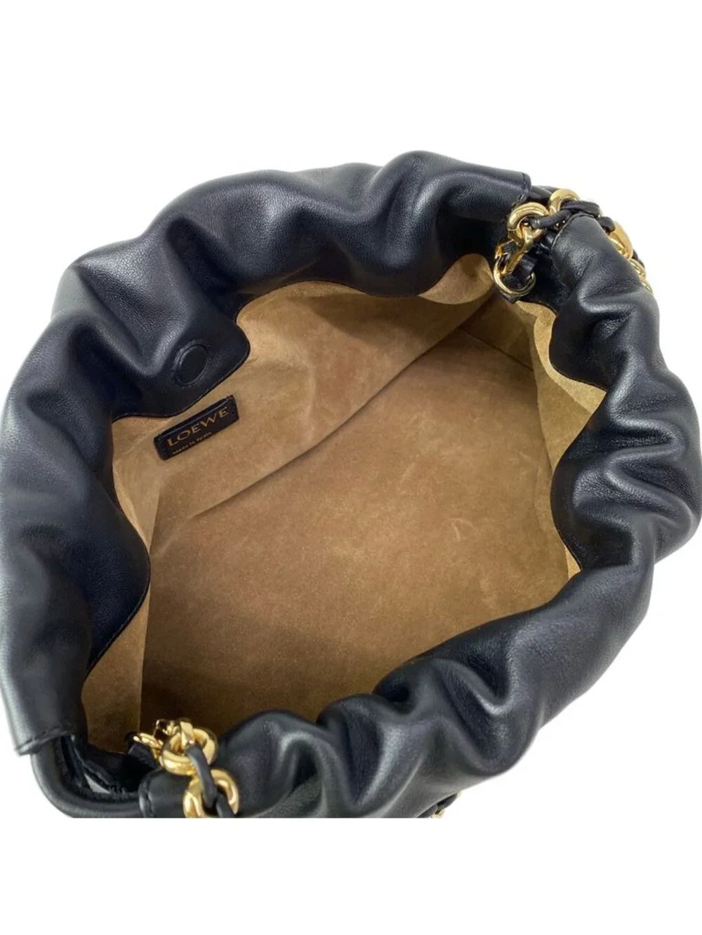 Loewe Shoulder Bag Flamenco Purse Black